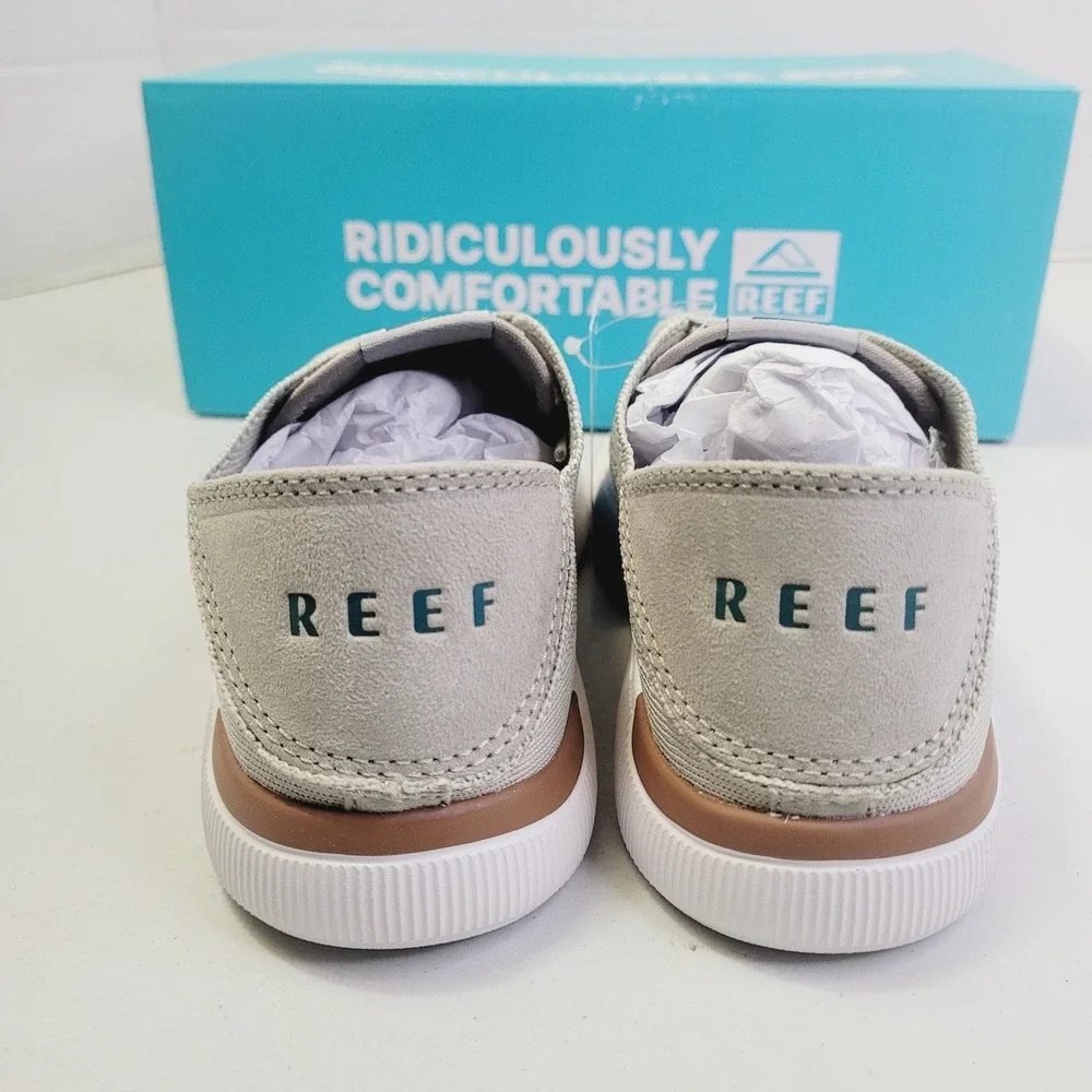 Reef Kids Neptune Sneakers Size 2 Tan Knit Low Top Cushion Comfort CK0247